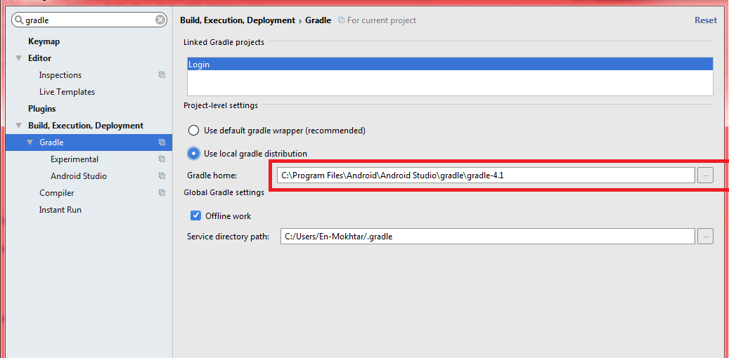How to change default gradle home path for AndroidStudio Stack Overflow