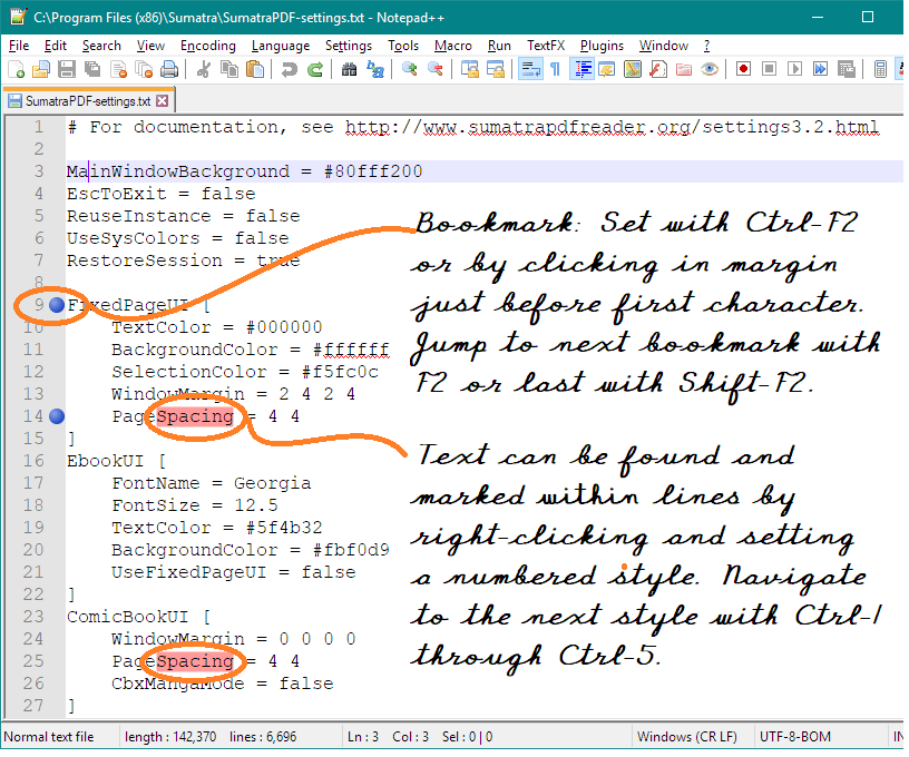 text cursor Can Notepad++ remember line position? Super User