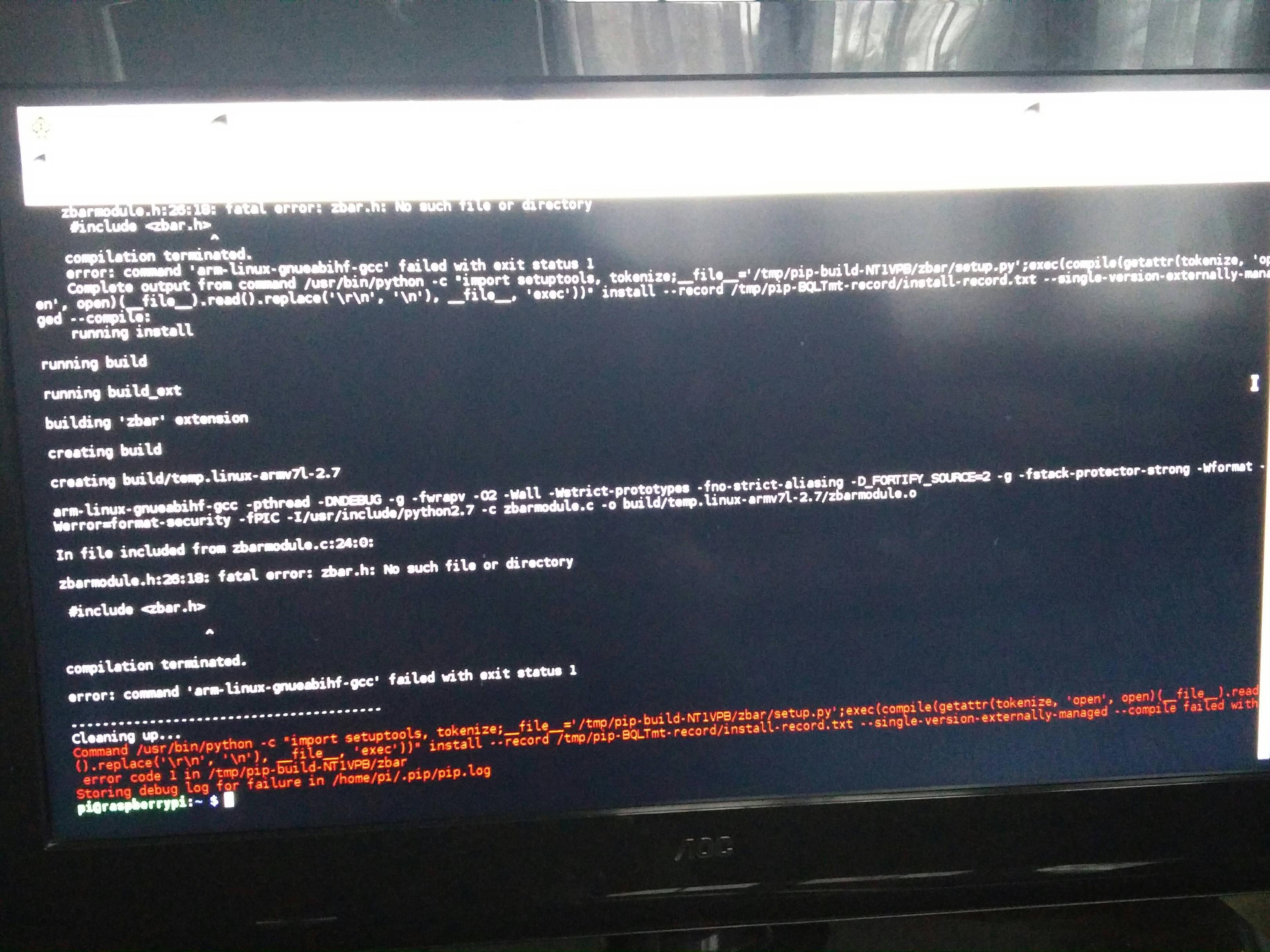python Can't install zbar Stack Overflow