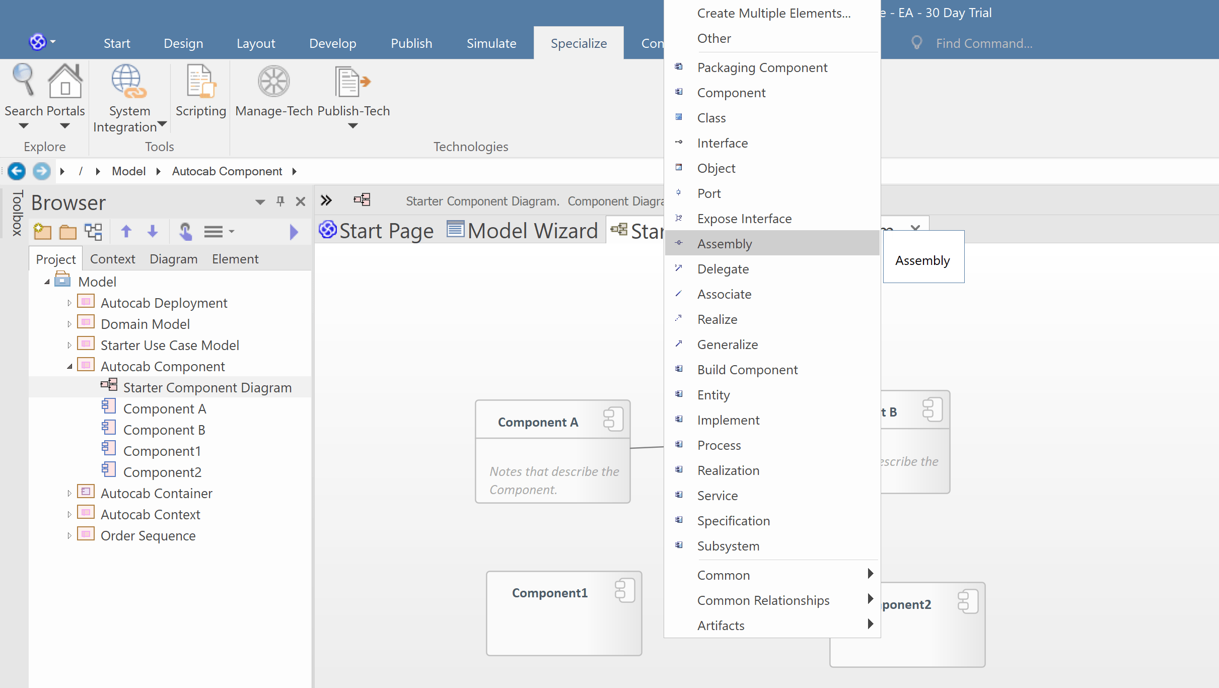 uml - How do you link up the lollipops using Enterprise Architect