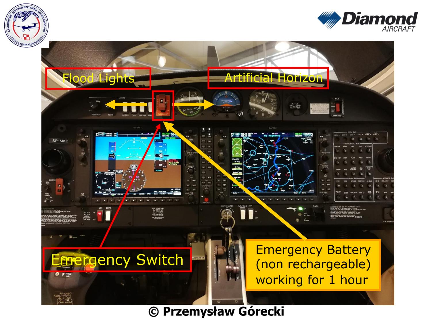 flight instruments Is the attitude gyro (artificial horizon) equipment on our DA40NG aircraft