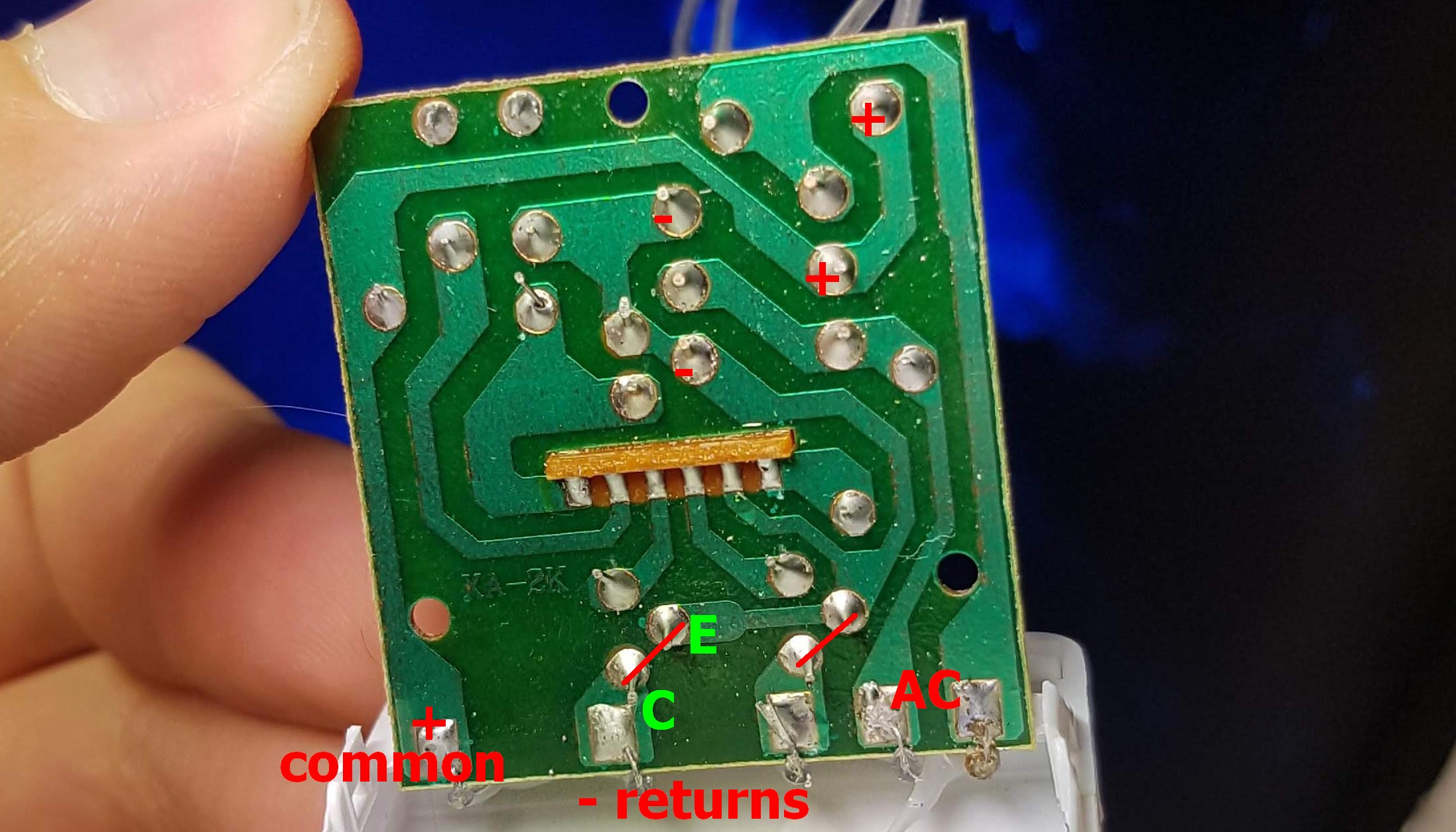 led Bypassing a multi function Christmas light string controller