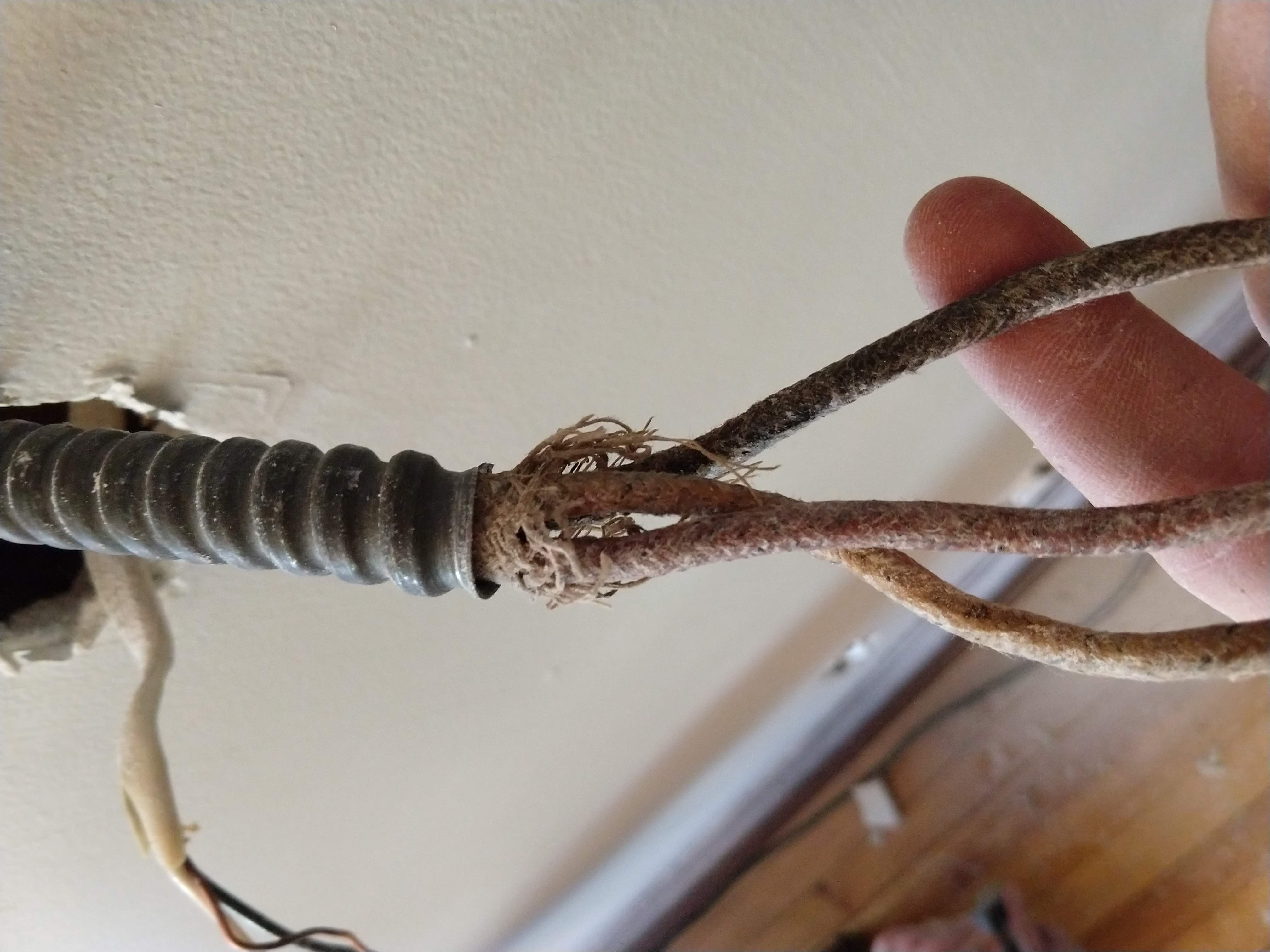 electrical - What are these cloth covered wires? - Home Improvement