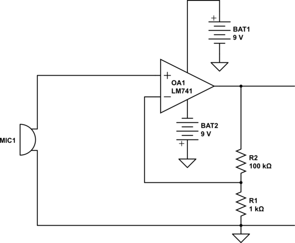 operational amplifier - Why won't my pre-amp circuit enable my