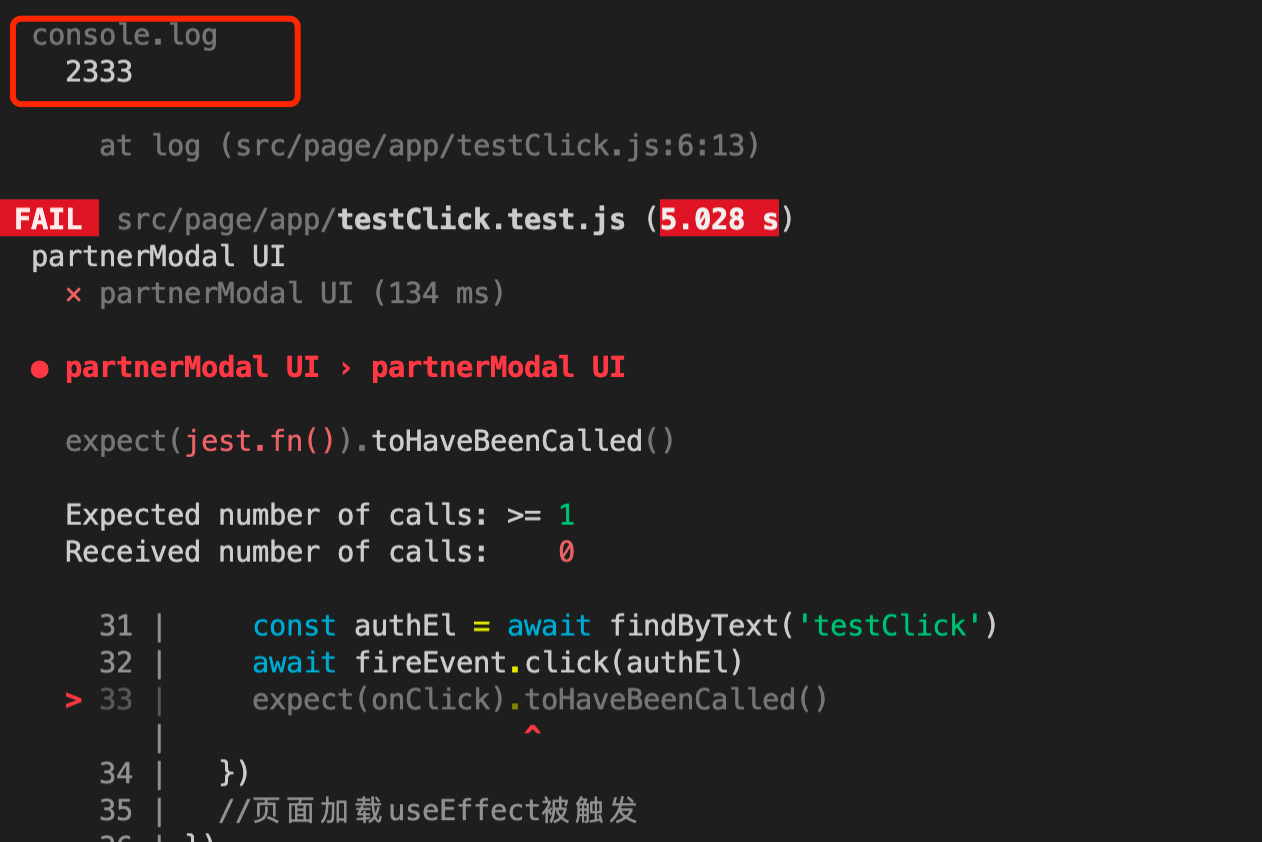 reactjs the reacttestlibrary mock click event is not working