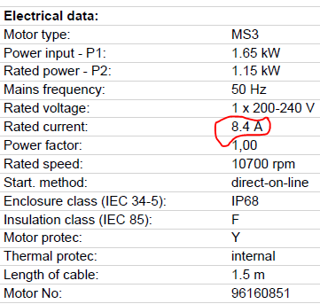 mechanical engineering - Why is the Current to Motor less than Motor