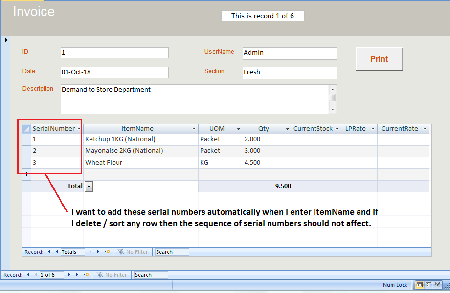 How to Add Serial Number Field in MS Access Form Stack Overflow