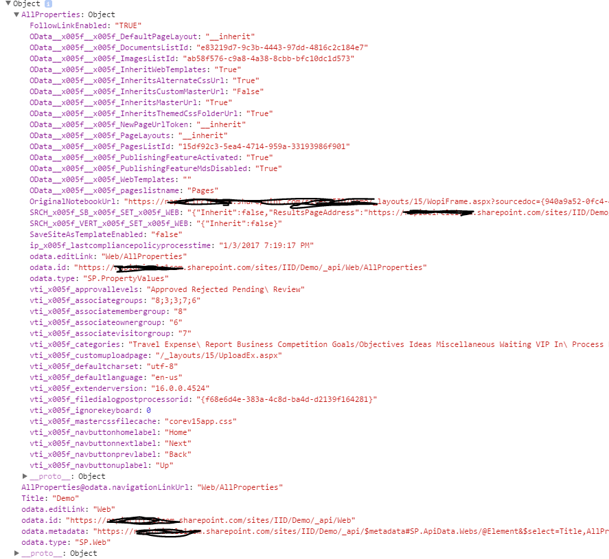 sharepoint online PnPJSCore Property bags SharePoint Stack Exchange