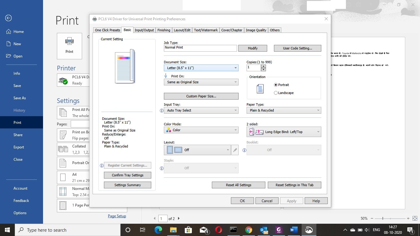 windows 10 how to take print out from a network attached printer
