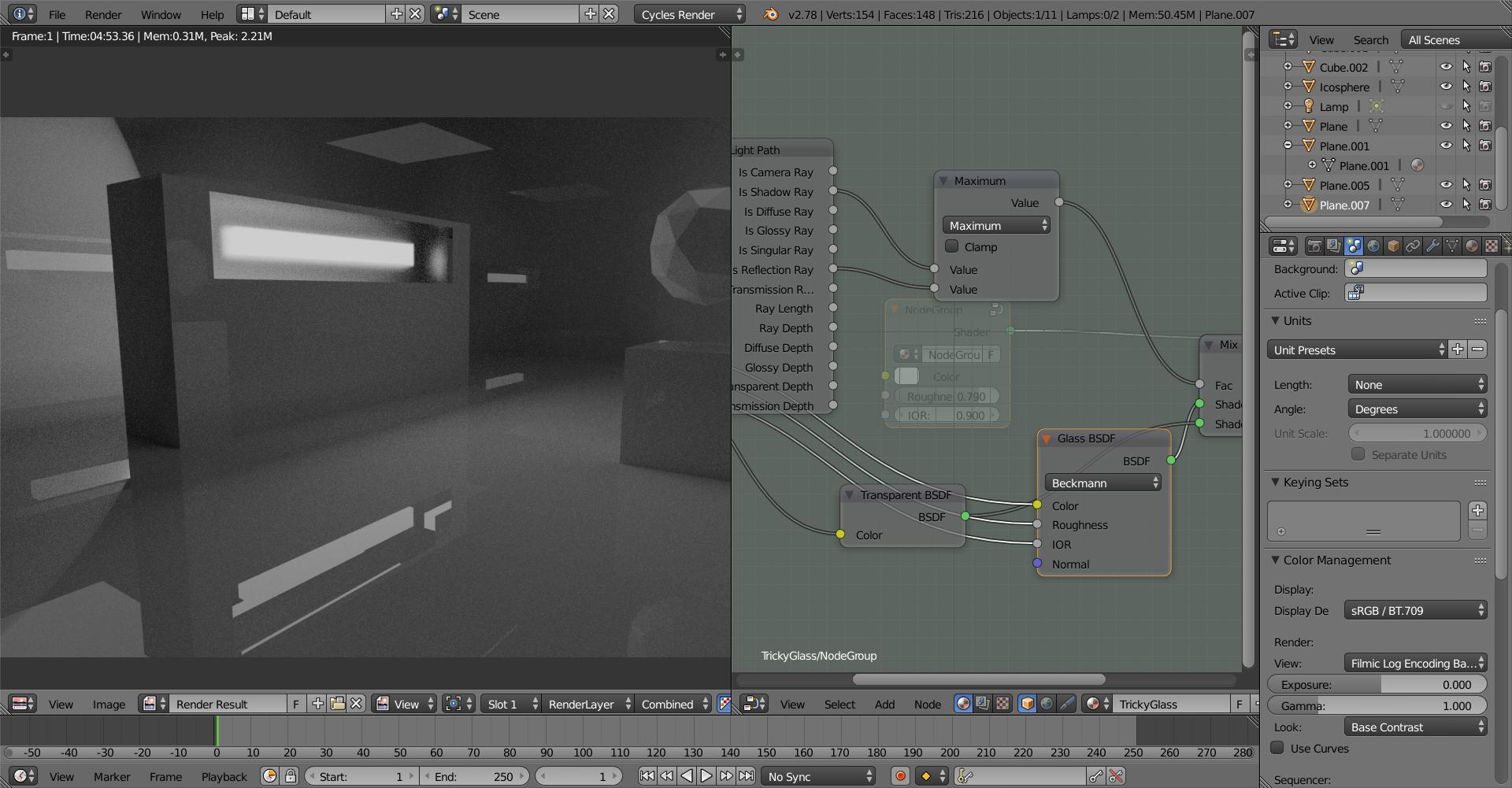 cycles render engine How do I control the blurriness of light through