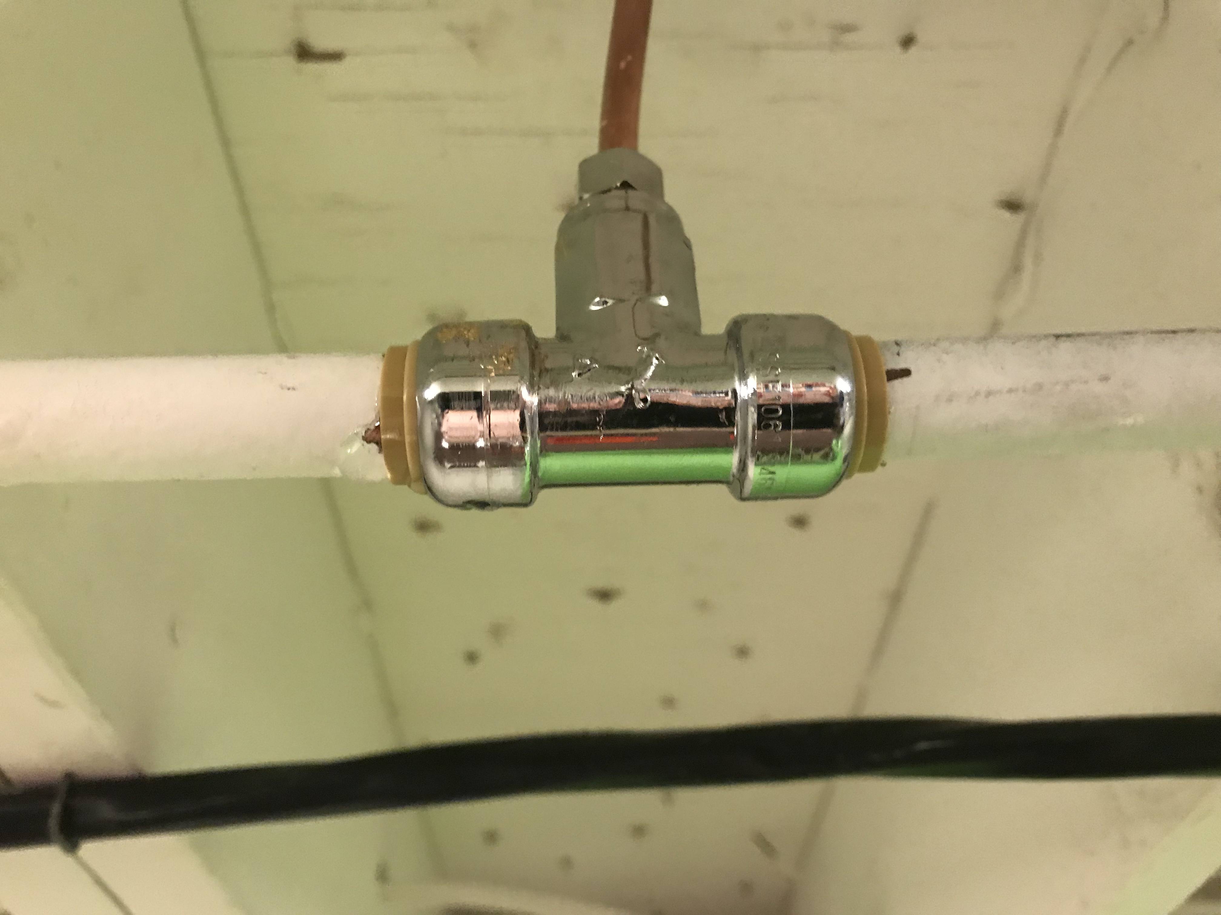 plumbing Sharkbite fitting connection is leaking around painted pipe Home Improvement Stack