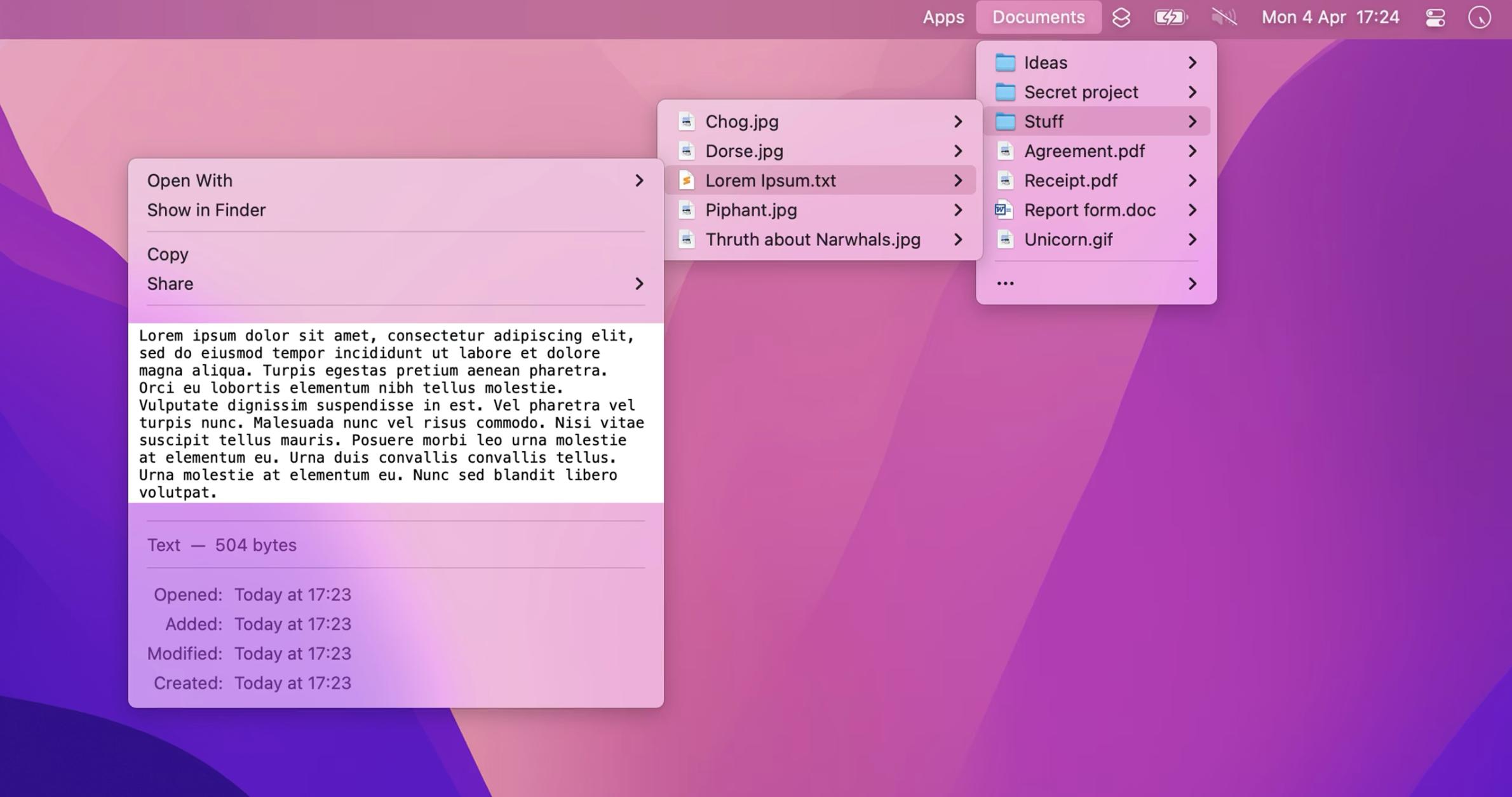 macos - Showing a folder in the menu bar? - Ask Different