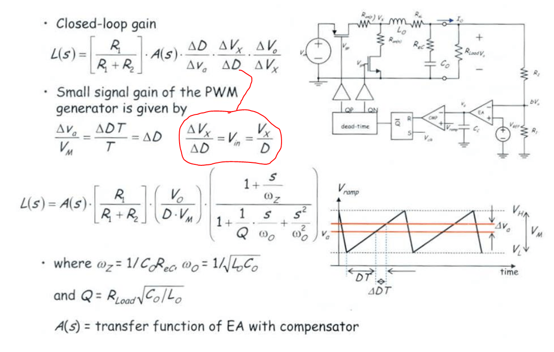 circuit analysis Approximation when deriving buck closed loop
