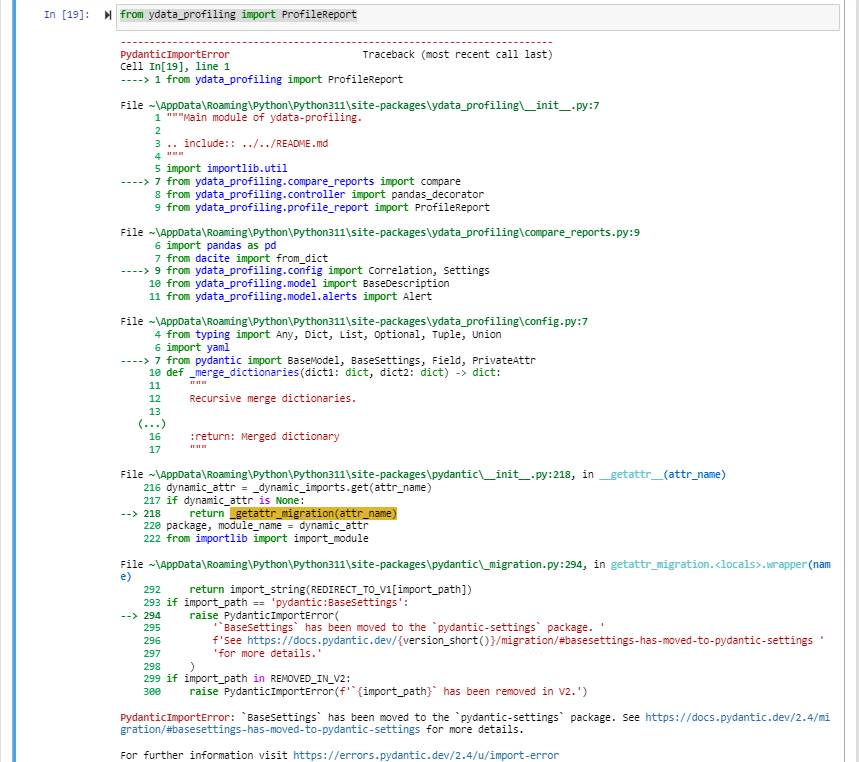 python ydata_profiling throwing error in Library Update Stack Overflow
