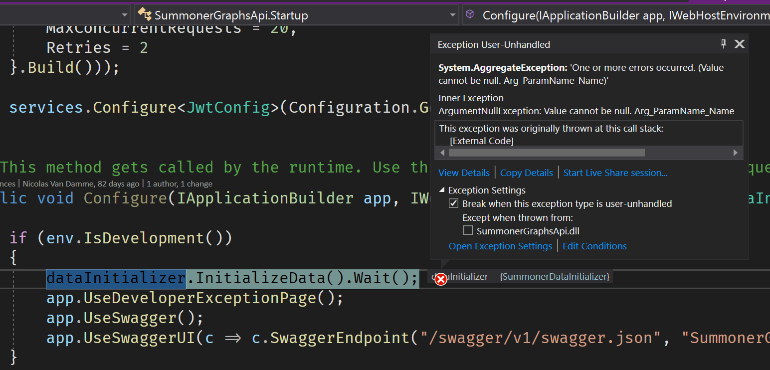 c "ArgumentNullException Value cannot be null. Arg_ParamName_Name