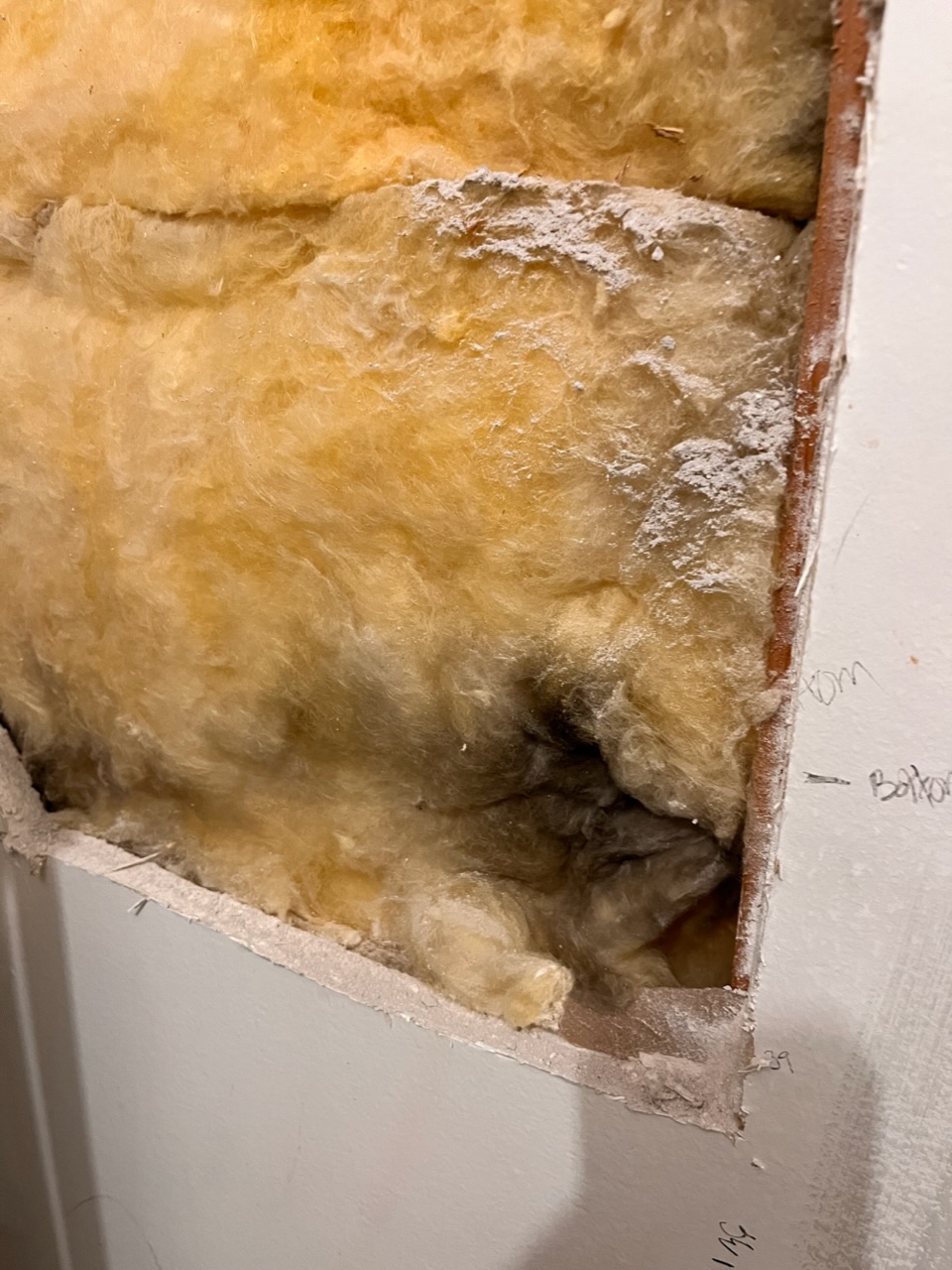 Are black marks in fiberglass insulation cause for concern? Home