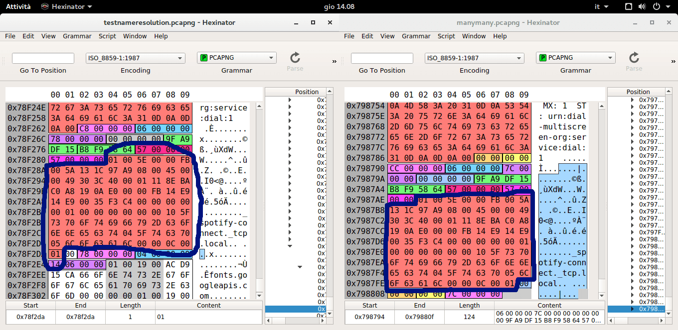 diff How compare two binary files, showing long portions that match