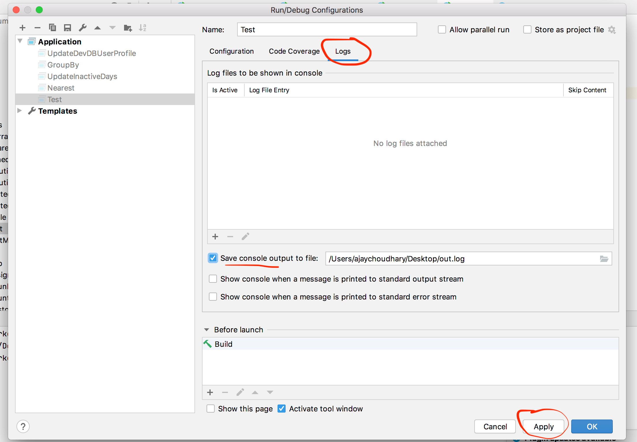 How to redirect console output to text file in intelliJ Stack Overflow