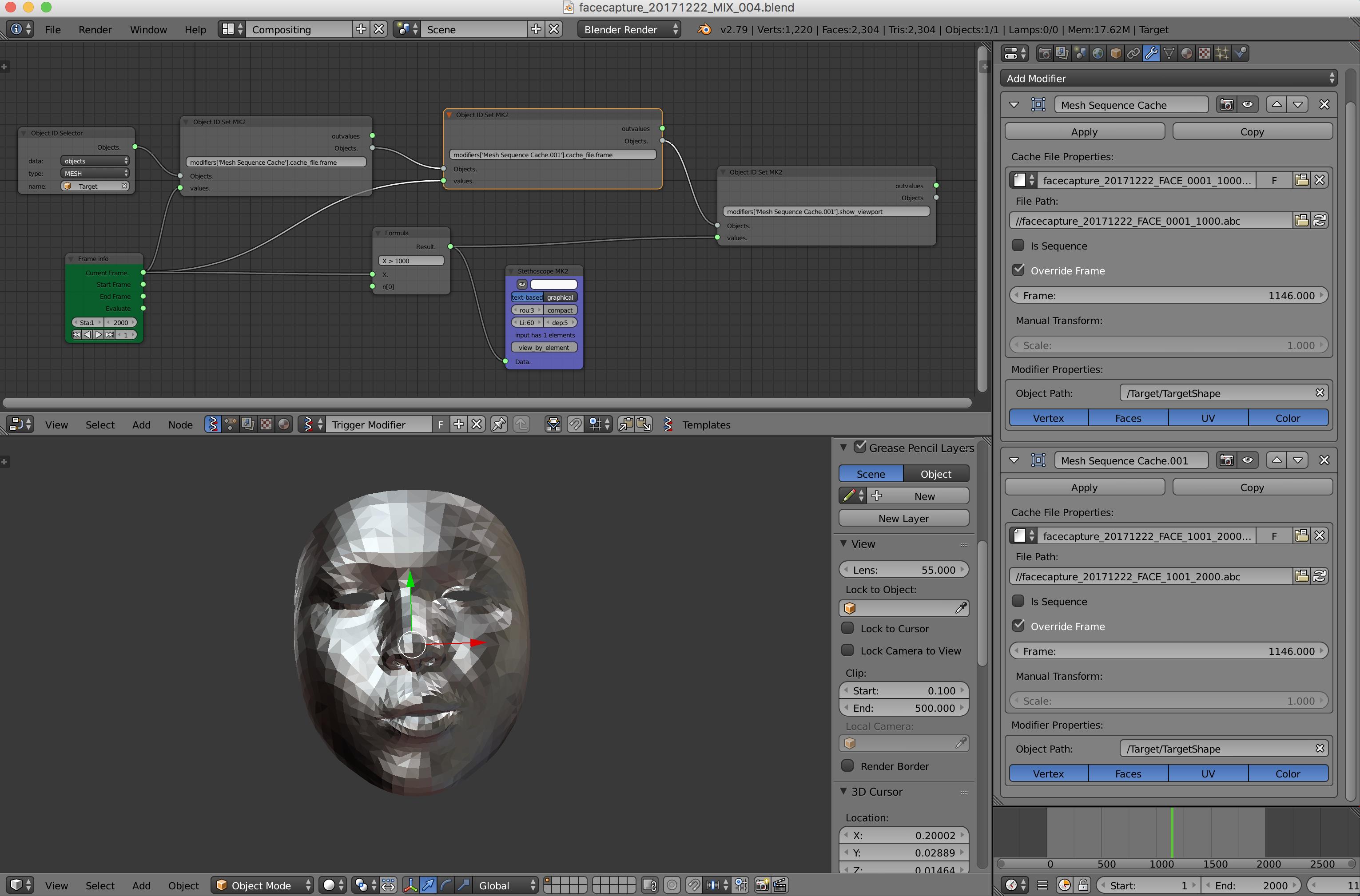 animation How to make two alembic Mesh Sequence Caches working