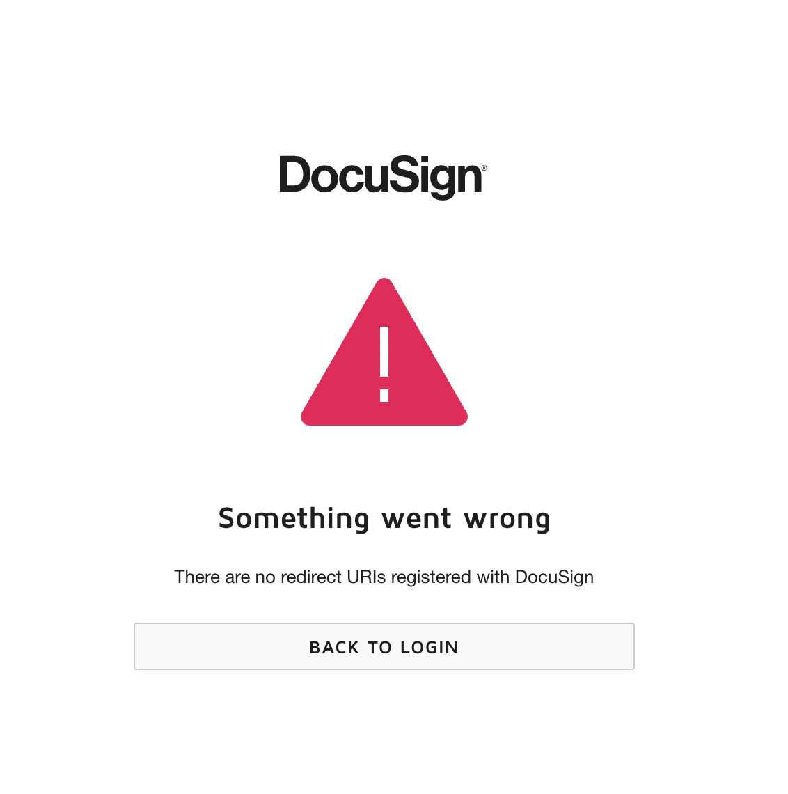docusignapi DocuSign error Open the following URL in your browser to