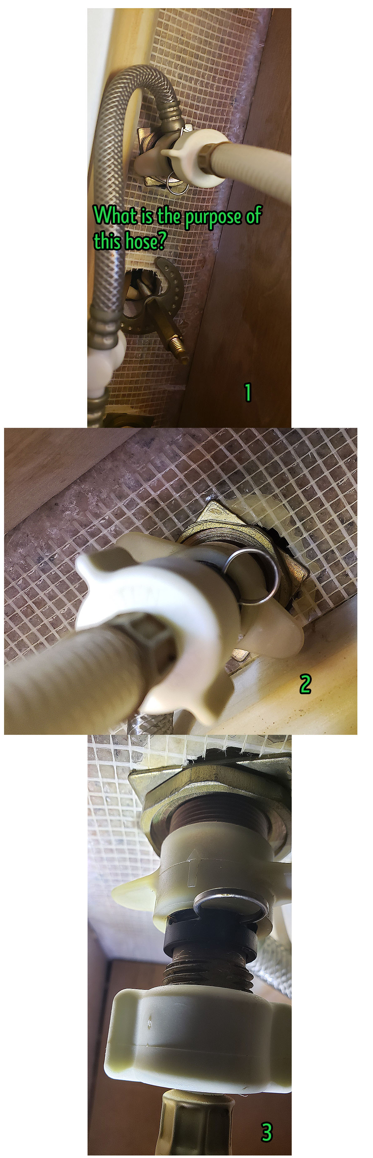 Bathroom faucet supply line quick connect uses pin. What is this called