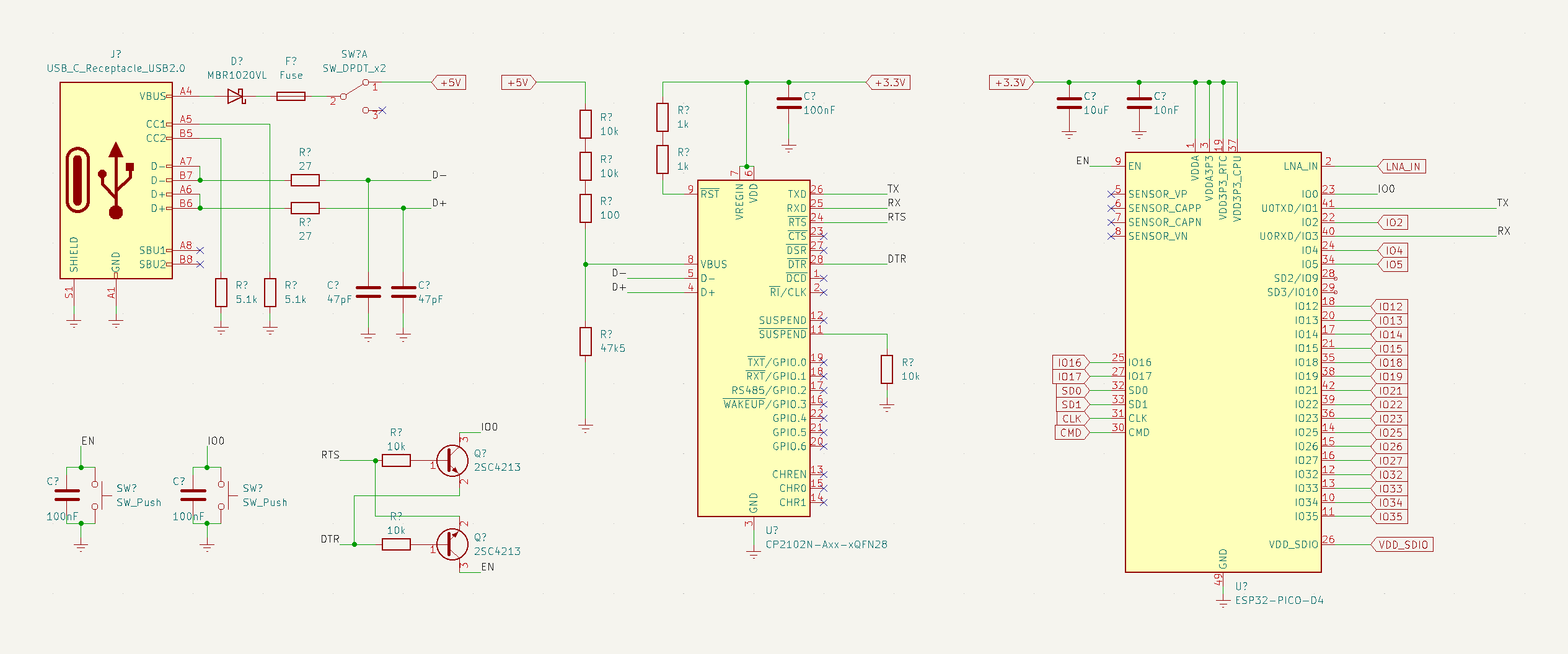 microcontroller - ESP32 USB-C connectivity issues with CP2102N