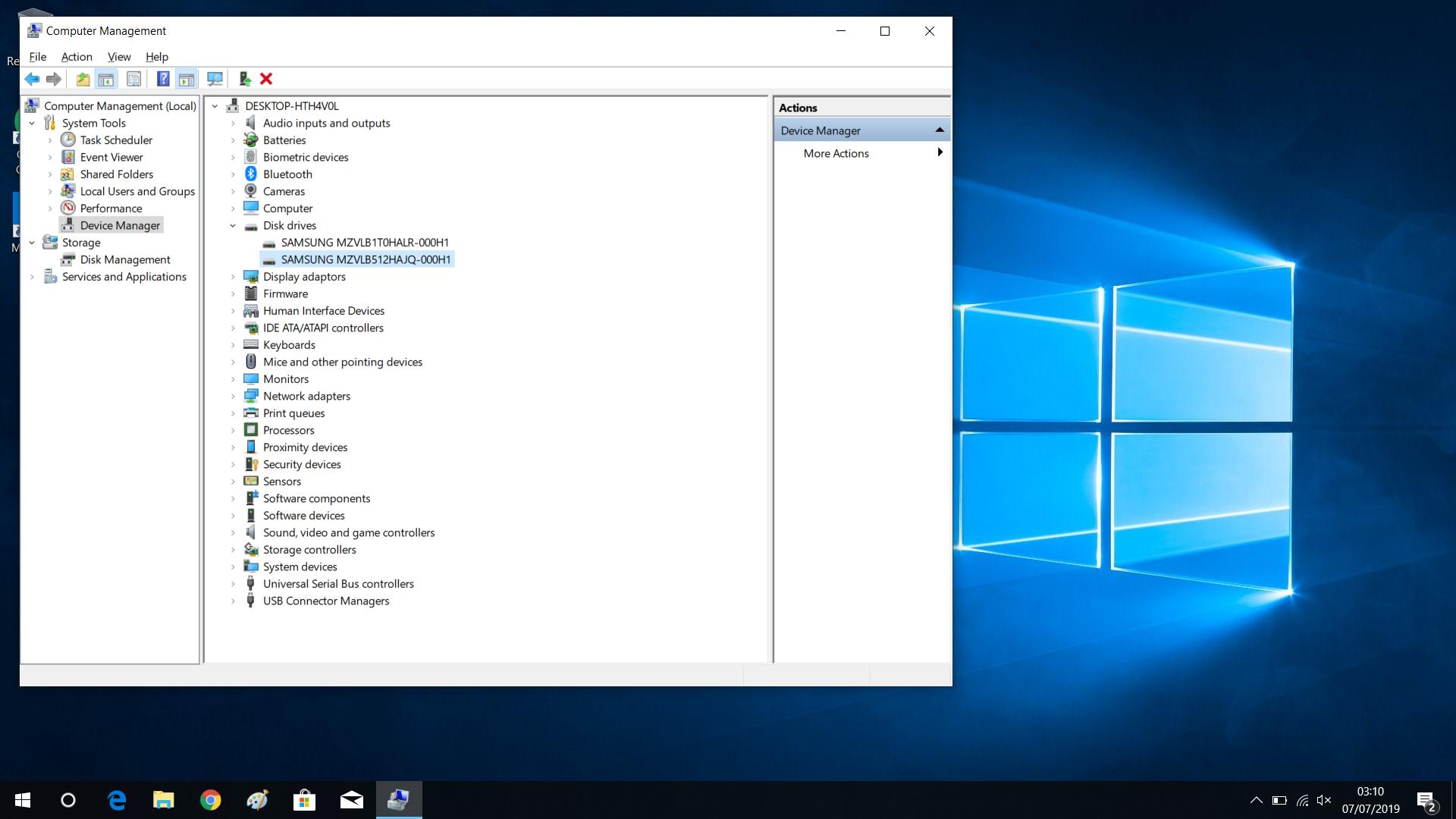 windows 10 New SSD showing in device manager but not disk management