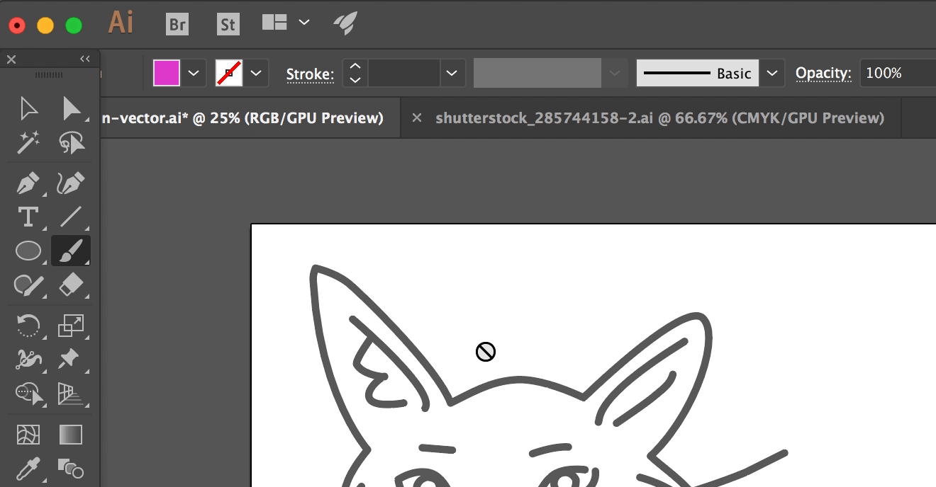 adobe illustrator Why can I not use the brush tool to paint my object