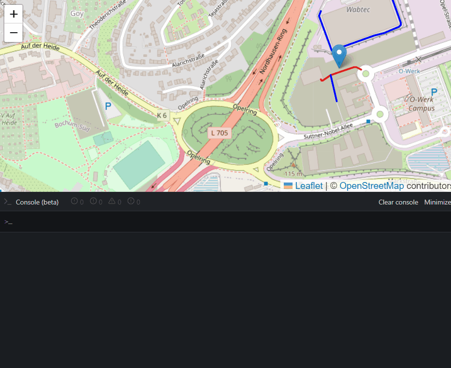 leaflet returns different distance when