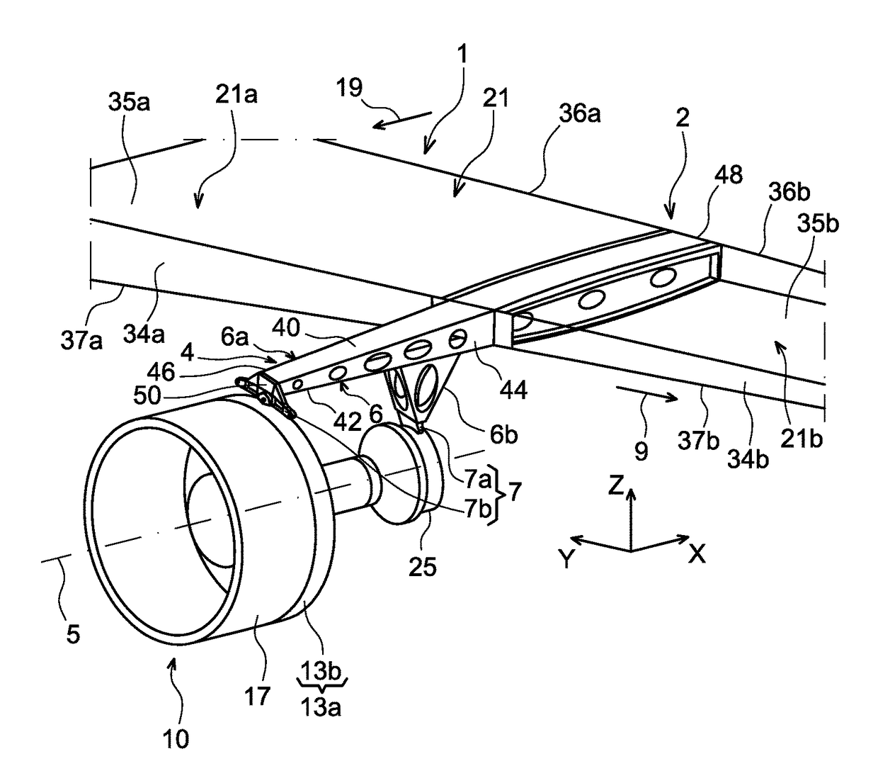 aircraft design - What are different components of an engine pylon