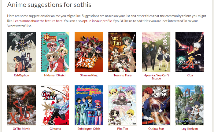 resources - Are there any anime suggestion engines? - Anime & Manga