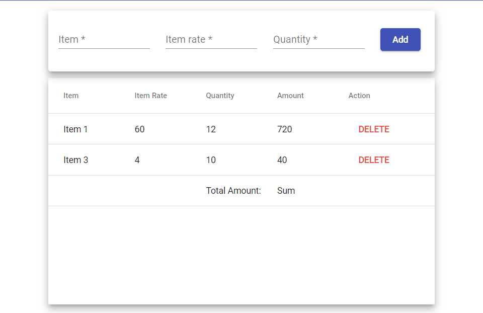 Calculate sum of data in an Angular Material Table column that can be