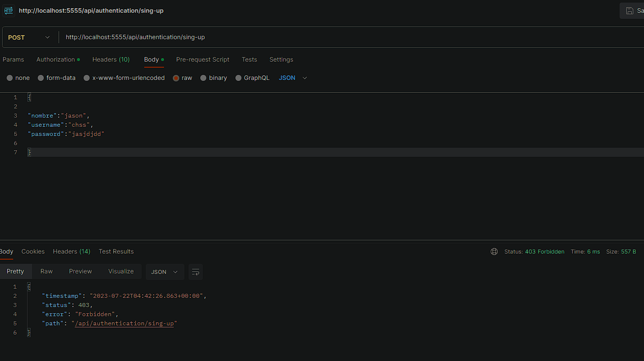 java status 403 unauthorized en proyecto spring boot Stack Overflow