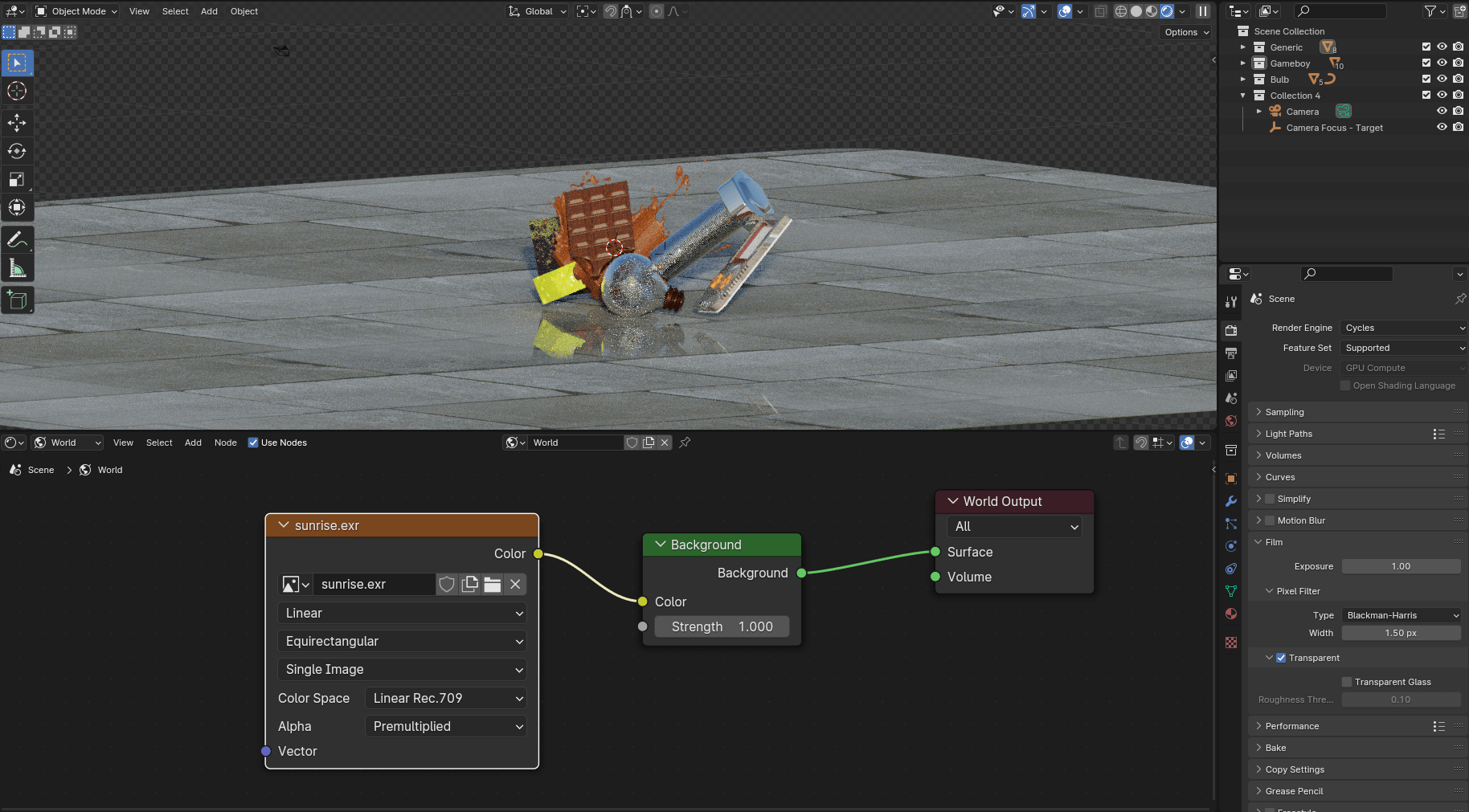 node editor Invisible HDRI and solid background Blender Stack Exchange