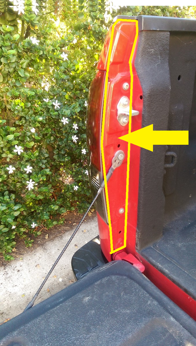 terminology Name of part where tailgate fits into side of truck box