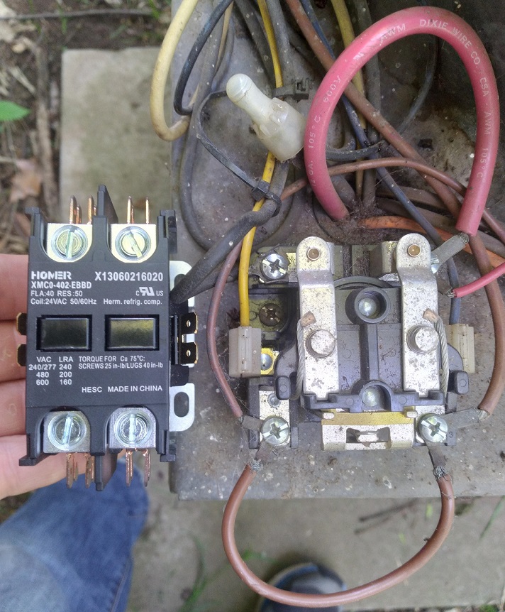hvac - Replacing old Trane relay with new Trane contactor - Home