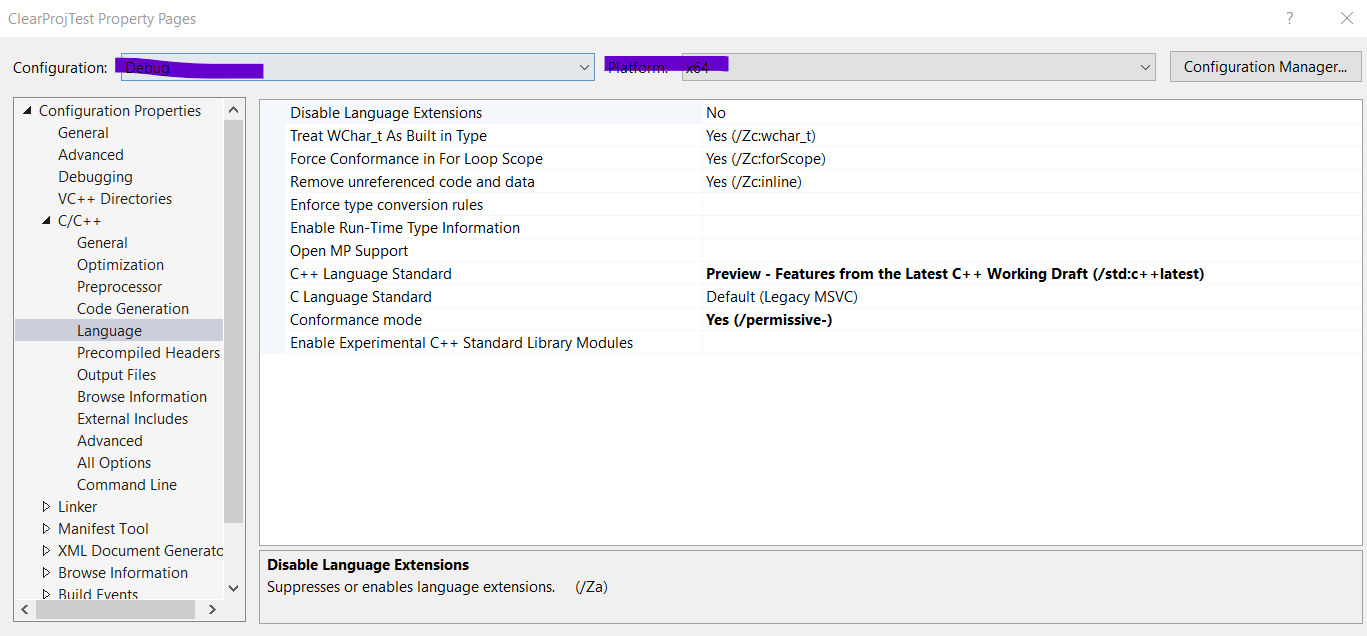 c++ Visual Studio Community 2022 Identifier concept is undefined
