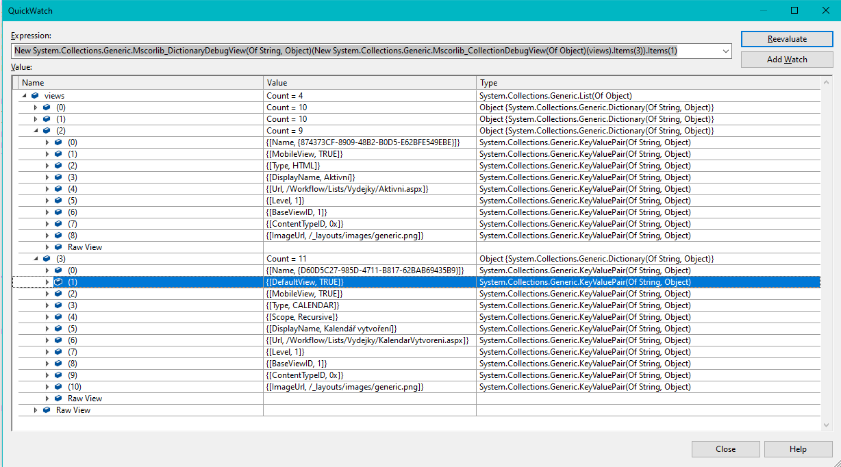 LINQ WHERE query collection with various keys throws