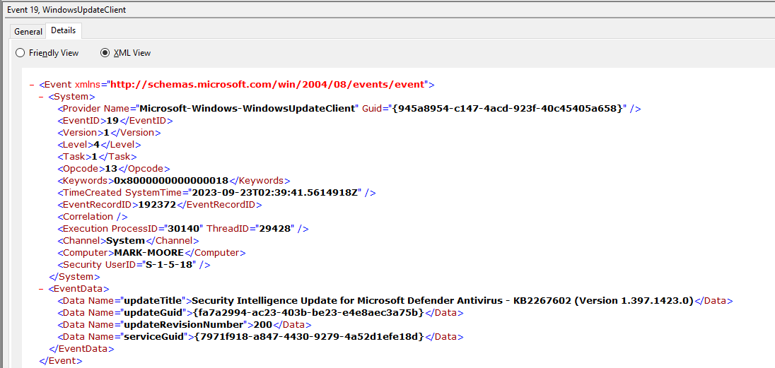 How to select for content contains substring in Windows Event Viewer