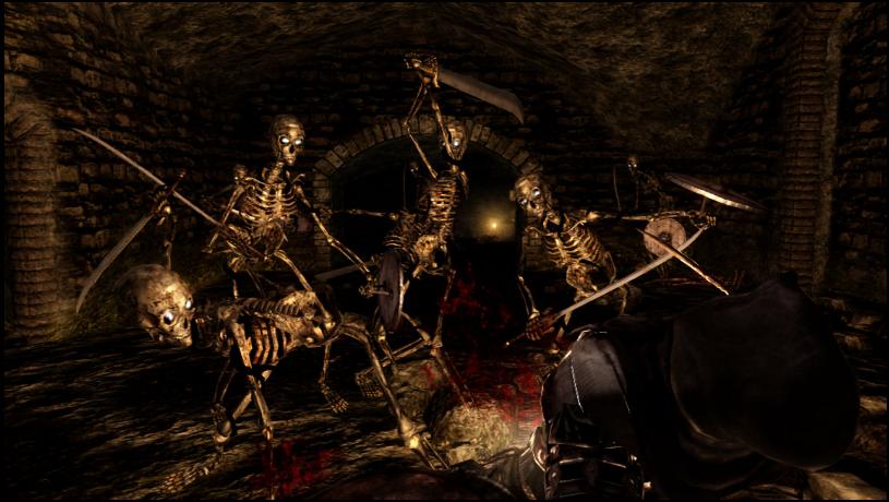 dark souls - How do I kill the skeletons located in The Catacombs 
