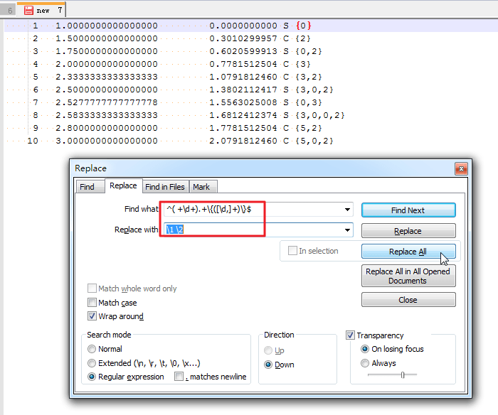 How to extract certain columns from a big Notepad text file? Stack