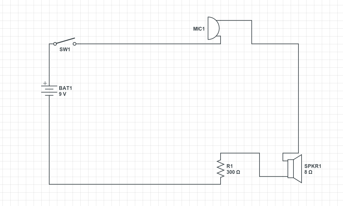 simple microphone - speaker circuit - Electrical Engineering Stack Exchange