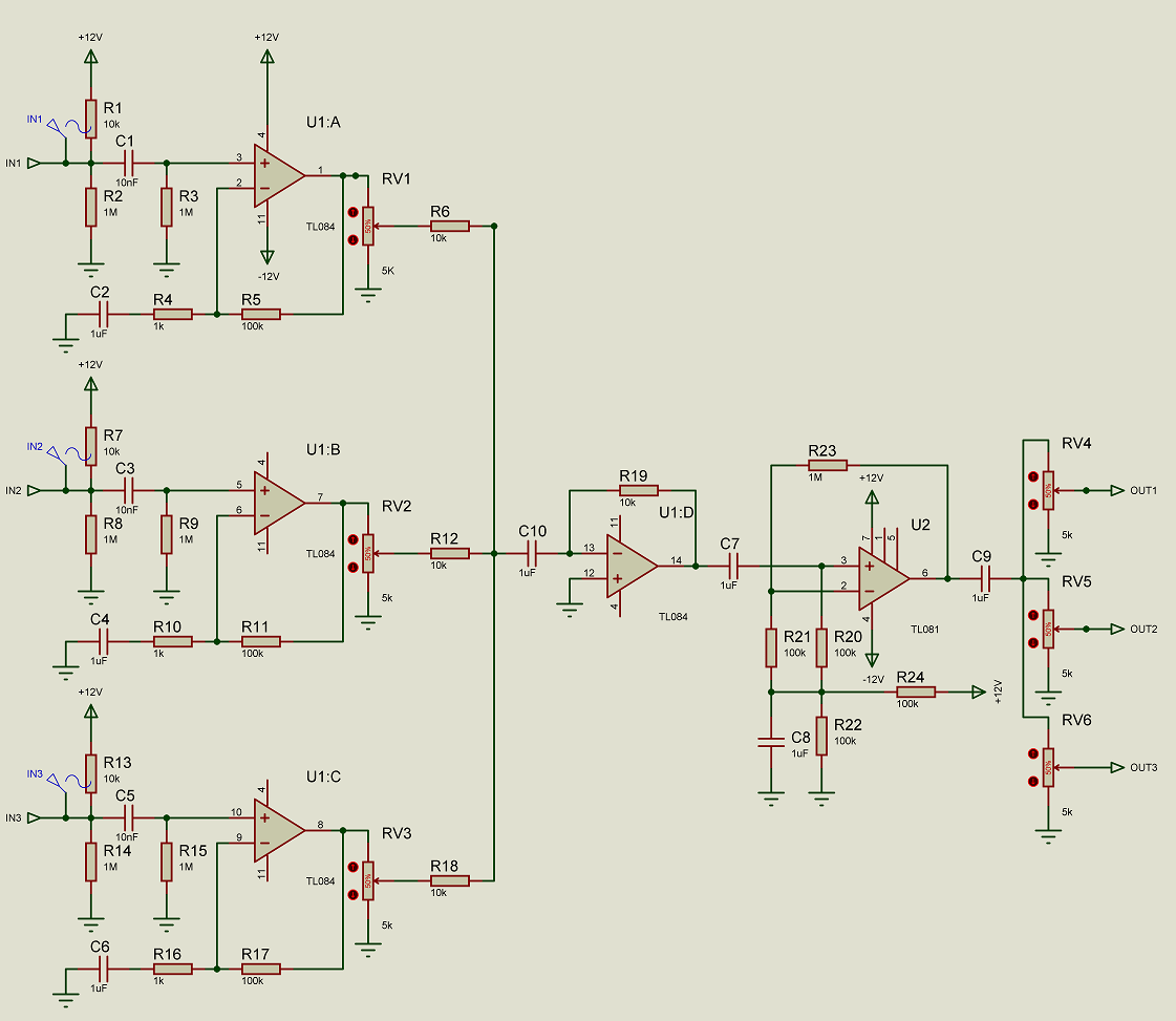 operational amplifier Mic Amp Mixer and Audio Distribution, Won't