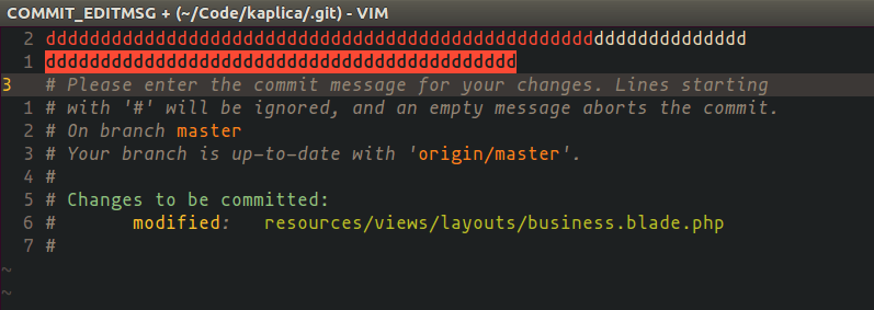 colorscheme Strange Highlighting during Git Commit Vi and Vim Stack