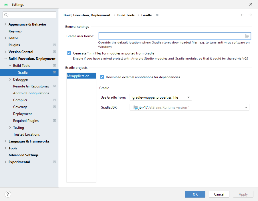 Unable to build Java or Kotlin project in Android Studio after flamingo