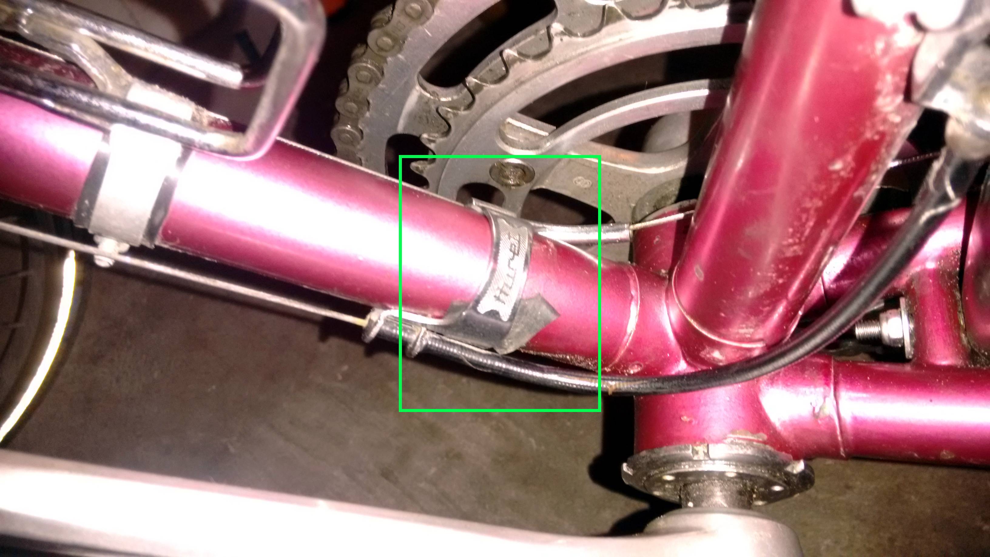 road bike Name for bracket used for holding shift cables in place on