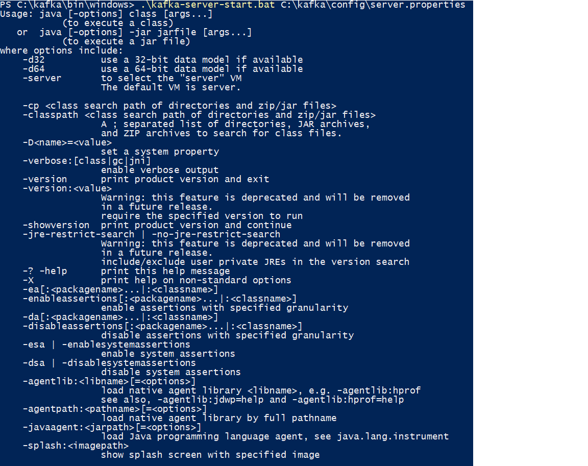 Windows Kafka Start Server not starting Stack Overflow