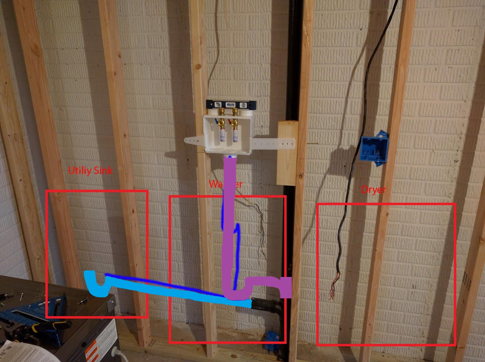 plumbing Question about running new drain pipes in Laundry room