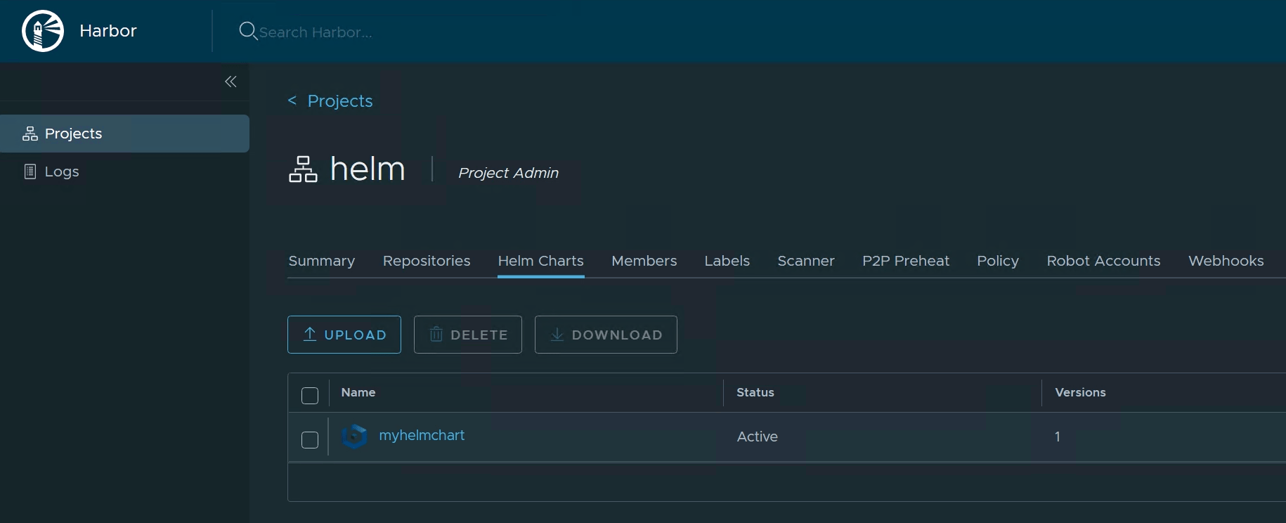 How to push a helm chart to Harbor using Helm CLI V3.7.2 and Harbor 2.4