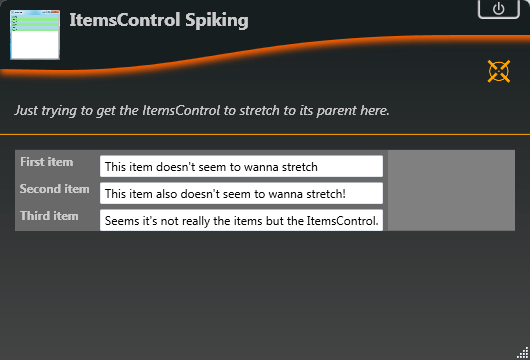 wpf Stretching the items of an ItemsControl Stack Overflow